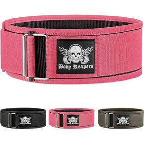 Body Reapers Weight Lifting Belt For Men & Women; Self Lock Metal Buckle Deadlift Belt & Workout Belt For Men, Adjustable Gym Belt, Weightlifting Belt for Powerlifting, Squats, & Training