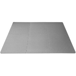 FUN n' SAFE Exercise Mat, EVA Interlocking Tiles for Gym, Garage, Workspace, and Home Fitness Area