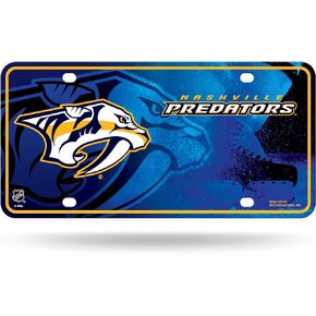 Rico Industries NHL Nashville Predators Helmet Metal Auto Tag 8.5" x 11" - Great For Truck/Car/SUV