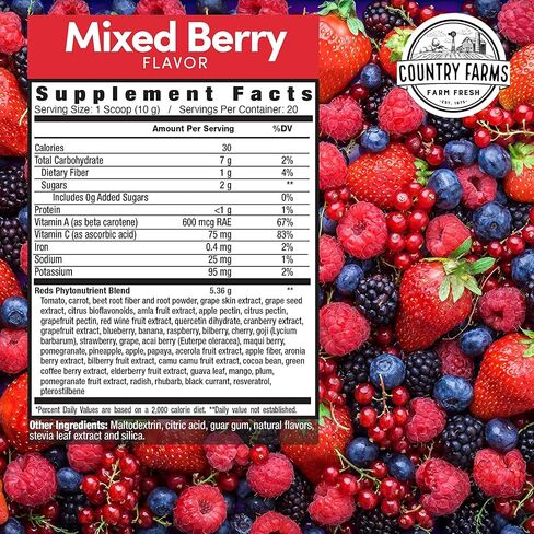 Mission Nutrition Country Farms Super Greens Powder, Super Reds Powder, Bountiful Beets Powder – Energizing Superfood Drink Mix Variety Box – Vegan, Non GMO in Saudi Arabia