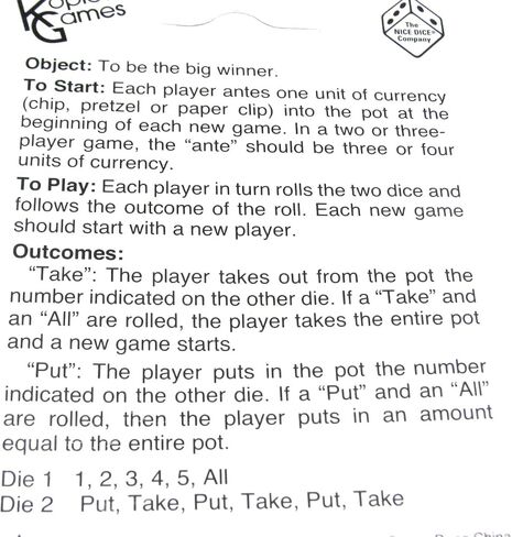 Put and Take 16 mm Dice in Saudi Arabia