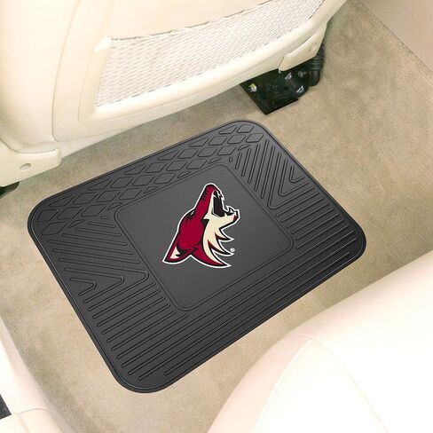 Fanmats 10779 NHL Phoenix Coyotes الصف الثاني الخلفي من الفينيل عالي التحمل، أسود، 14 بوصة × 17 بوصة in Saudi Arabia