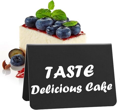 50 عبوة من لافتات السبورة الصغيرة مقاس 4 × 3 بوصات للطعام، لافتات سبورة على شكل حرف V على سطح الطاولة لبوفيه الحفلات وحفلات الزفاف، سهلة الكتابة والمسح، لافتات سبورة صغيرة لرسائل الطاولة للمخبوزات in Kuwait