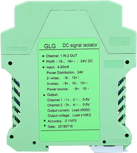 Kadimendium DC Isolator 4~20mA Module Current Isolator Transmitter PLC Detect Conditioner(1 in 2 Out 0-10V) in Saudi Arabia