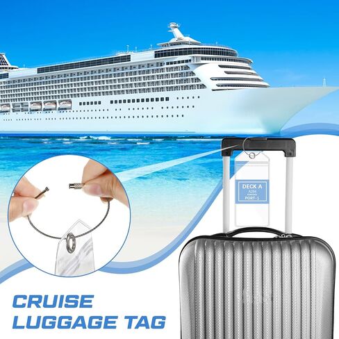 مجموعة إكسسوارات الرحلات البحرية من Fulmoon 22 قطعة من Carnival Essentials تشتمل على حامل علامات الأمتعة للرحلات البحرية لبطاقة السفينة وخطاف مغناطيسي مقاوم للماء وحقيبة الهاتف وحزام المنشفة وشريط الطاقة (اللون الكلاسيكي) in Kuwait