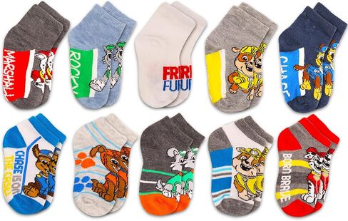 Paw Patrol Socks for Toddler 2T-4T - Bundle with 10 Pairs of Paw Patrol Socks Size 4-7.5 Plus Stickers for Boys, Girls | Paw Patrol Gift Set in Saudi Arabia