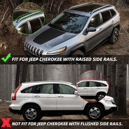 MotorFansClub Lockable Roof Rack Cross Bars Fit for Jeep Cherokee 2014 2015 2016 2017 2018 2019 2020 2021 2022 2023 Cargo Luggage Rack Rail Aluminum (Doesn't Fit for Grand Cherokee!!) in Saudi Arabia