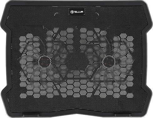 قاعدة تبريد الكمبيوتر المحمول TELLUR، دعم نظام التبريد لأجهزة الكمبيوتر المحمول، ماك بوك، 2 منافذ USB، مروحة الكمبيوتر المحمول، ارتفاع قابل للتعديل (15.6 بوصة) in Kuwait