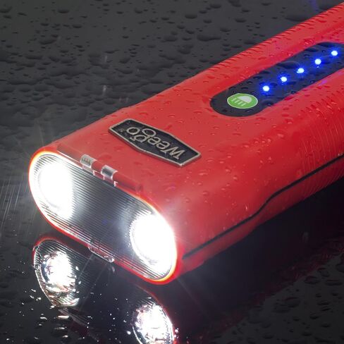 Weego 44S، 2100 Peak Amp / 440 Cranking Amp Jump Pack لمحركات الغاز 7 لتر ومحركات الديزل 3.5 لتر، مشغل قفز السيارة المحمول 12 فولت، كابلات توصيل حاصلة على براءة اختراع مع حزمة بطارية، برتقالي (N44S) in Saudi Arabia