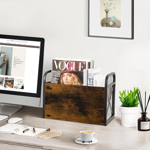 حامل مجلات YINMIT، أرضية رف المجلات، سلة تخزين المجلات، منظم حامل الملفات، صندوق منظم المجلدات للمجلات والكتب والصحف والأجهزة اللوحية in Kuwait