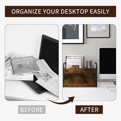 حامل مجلات YINMIT، أرضية رف المجلات، سلة تخزين المجلات، منظم حامل الملفات، صندوق منظم المجلدات للمجلات والكتب والصحف والأجهزة اللوحية in Kuwait