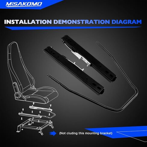 Universal Seat Slider, Dual Locking Rails Brackets Kit Compatible with Most Aftermarket Car Seat, Racing seat in Saudi Arabia