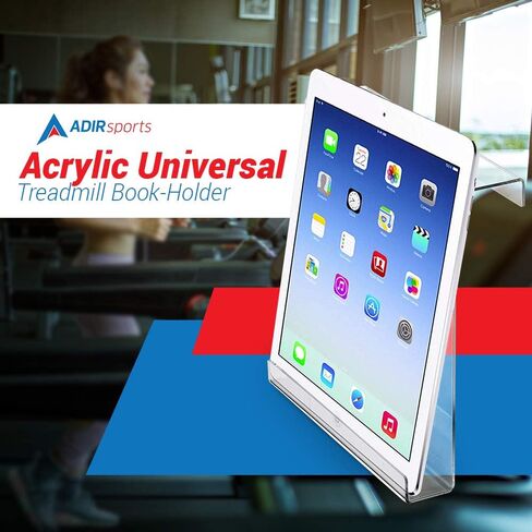 حامل الكمبيوتر اللوحي Adir Treadmill - حامل قراءة لدراجة التمرين / حامل كتب أكريليك - حامل أكريليك شفاف لأجهزة Ipad والكمبيوتر اللوحي والمجلات والكتب (9 × 11 × 3.5 بوصة) in Kuwait