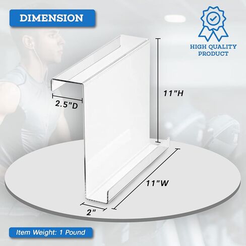 حامل الكمبيوتر اللوحي Adir Treadmill - حامل قراءة لدراجة التمرين / حامل كتب أكريليك - حامل أكريليك شفاف لأجهزة Ipad والكمبيوتر اللوحي والمجلات والكتب (9 × 11 × 3.5 بوصة) in Kuwait