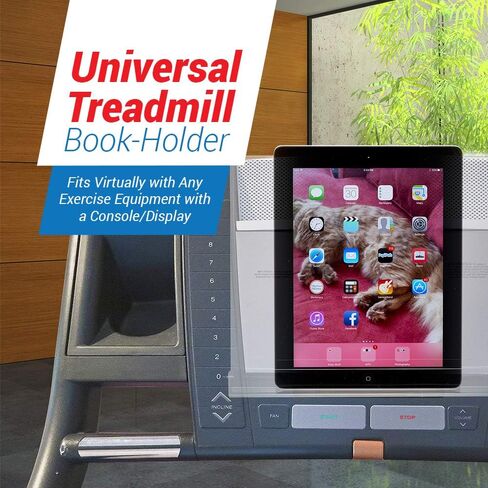 حامل الكمبيوتر اللوحي Adir Treadmill - حامل قراءة لدراجة التمرين / حامل كتب أكريليك - حامل أكريليك شفاف لأجهزة Ipad والكمبيوتر اللوحي والمجلات والكتب (9 × 11 × 3.5 بوصة) in Kuwait