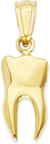 10k Solid Gold Dainty Human Tooth Pendant, Dental Charm Jewelry Gifts for Students, Gift for Dentist in Saudi Arabia