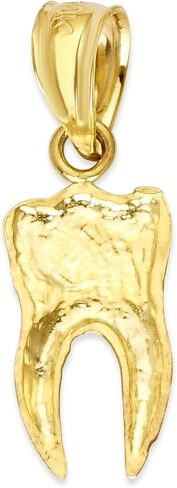 10k Solid Gold Dainty Human Tooth Pendant, Dental Charm Jewelry Gifts for Students, Gift for Dentist in Saudi Arabia
