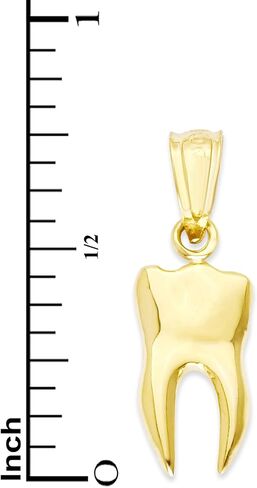 10k Solid Gold Dainty Human Tooth Pendant, Dental Charm Jewelry Gifts for Students, Gift for Dentist in Saudi Arabia