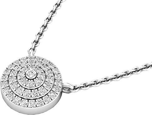 مجموعة Dazzlingrock 0.25 قيراط (ctw) قلادة نسائية على شكل زهرة ألماس مستديرة 1/4 قيراط، ذهب أبيض عيار 14 قيراط in Kuwait