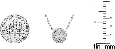 مجموعة Dazzlingrock 0.25 قيراط (ctw) قلادة نسائية على شكل زهرة ألماس مستديرة 1/4 قيراط، ذهب أبيض عيار 14 قيراط in Kuwait