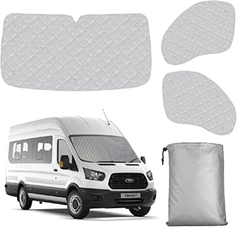 Pack of 3 Side & Front Window Sun Blind Compatible with Ford Transit Van T150 T250 T350 Low/Medium Roof Vans 2014 to Current Accessories, with 16 Suction Cups in Saudi Arabia
