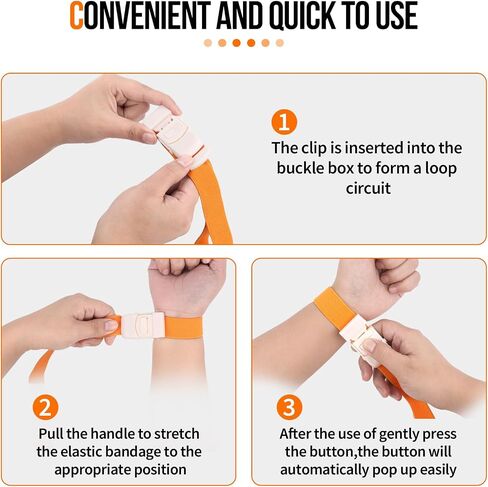 Atealus 5 Pack Adjustable Tourniquet - Elastic Quick Release Buckle Band Emergency Tourniquets for Home Outdoor Sport Camping Hiking(17.7 * 1 Inch) in Saudi Arabia