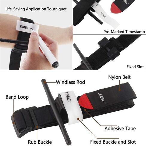 Tourniquet, Outdoor Emergency Tactical Hemostatic Control, Portable one-Handed Operation Hemostatic Equipment (2) in Saudi Arabia