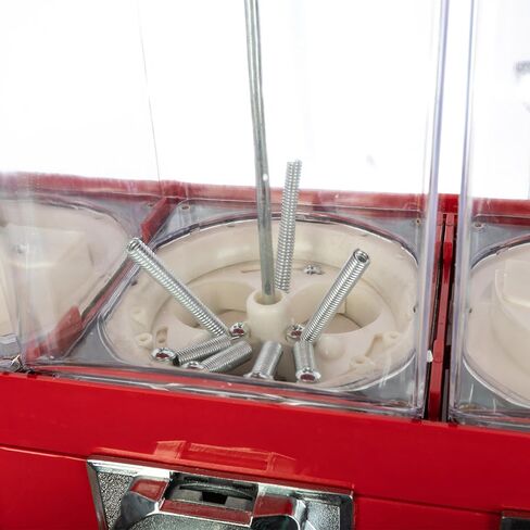 آلة العلكة - موزع آلة الحلوى الثلاثي لكرات العلكة والكبسولات والحلوى - آلات بيع للأعمال من شركة Great Northern Popcorn (أحمر) in Kuwait