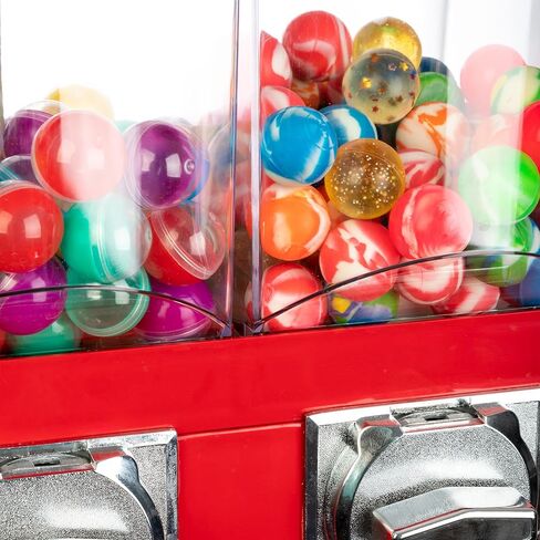 آلة العلكة - موزع آلة الحلوى الثلاثي لكرات العلكة والكبسولات والحلوى - آلات بيع للأعمال من شركة Great Northern Popcorn (أحمر) in Kuwait