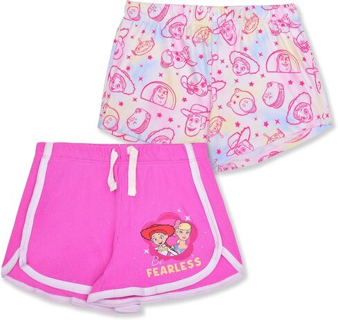 Disney Toy Story Bo Peep and Jessie Girls’ 2 Pack Shorts for Toddler and Little Kids – Pink/Multicolor in Saudi Arabia