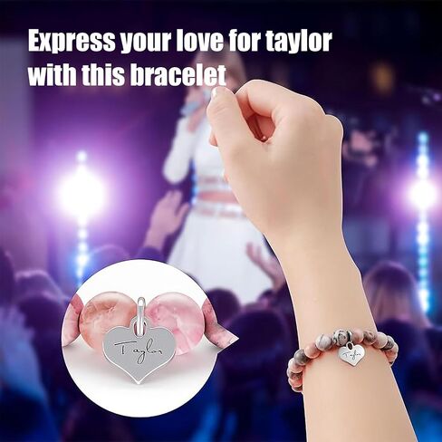 conissa Taylor Bracelets with Birthday Card,Taylor Merch Birthday Gifts for Fans Women Girl Sister Friend Party Decorations in Saudi Arabia