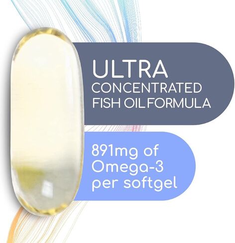 Lightbody™ Ultra Omega 3 Fish Oil High DHA 2,000mg Softgels - Super Concentrated - Wild Caught - Sustainable Burpless Vitamin (High DHA) (120 Count) in Saudi Arabia