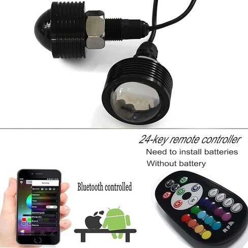 JXOFROAD RGB متعدد الألوان قارب قابس التصريف الضوء، 12 فولت مقاوم للماء التوصيل إغراء الفولاذ المقاوم للصدأ Transom أضواء بحرية للسفن للصيد الليلي in Kuwait