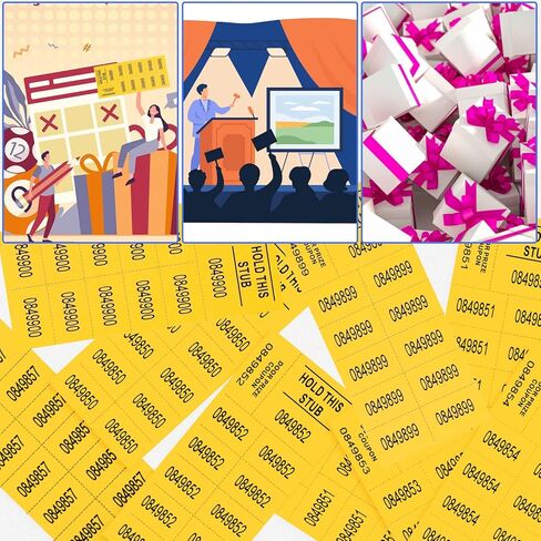 250 ورقة مكونة من 10 أرقام من أوراق تذكرة المزاد الصيني، ترقيم تسلسلي أصفر، مزادات قرش، تذكرة يانصيب، مزادات صامتة، مزادات صامتة، بطاقات سحب تذاكر جمع التبرعات، مرقمة بشكل مختلف لمزاد رافلز in Kuwait