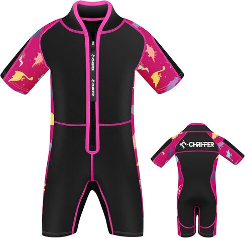 Chriffer Kids Wetsuit Shorty Wet Suit for Girls Boys Front Zip 2mm Neoprene Thermal Short Sleeves for Toddler/Kid/Youth/Teens Keep Warm for Diving Surfing Swimming Water Sports in Saudi Arabia