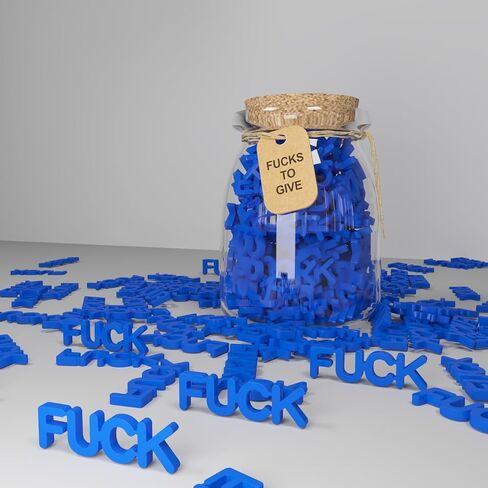 Jar of Fucks (7oz 100PCS): Fuck to Give, Gag Gifts - Funny Gifts for Birthdays, Holidays, Anniversaries, Christmas, Valentine's, Anniversary, Halloween - Funny Gifts for Women and Men (black) in Saudi Arabia
