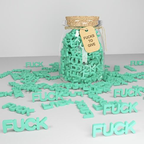 Jar of Fucks (7oz 100PCS): Fuck to Give, Gag Gifts - Funny Gifts for Birthdays, Holidays, Anniversaries, Christmas, Valentine's, Anniversary, Halloween - Funny Gifts for Women and Men (black) in Saudi Arabia