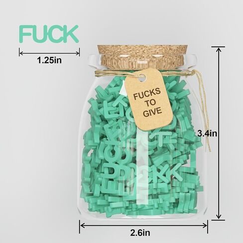 Jar of Fucks (7oz 100PCS): Fuck to Give, Gag Gifts - Funny Gifts for Birthdays, Holidays, Anniversaries, Christmas, Valentine's, Anniversary, Halloween - Funny Gifts for Women and Men (black) in Saudi Arabia