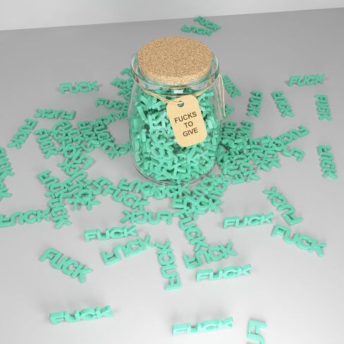 Jar of Fucks (7oz 100PCS): Fuck to Give, Gag Gifts - Funny Gifts for Birthdays, Holidays, Anniversaries, Christmas, Valentine's, Anniversary, Halloween - Funny Gifts for Women and Men (black) in Saudi Arabia