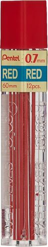 Pentel Lead Refill.7mm, 12/TB, Red (PENPPR7) in Saudi Arabia