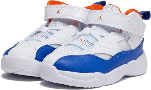 جوردن بيبي بوي's Jumpman Two Trey (الرضع/الأطفال الصغار) أبيض/هايبر رويال/برتقالي آمن/أبيض 4 طفل صغير M in Kuwait