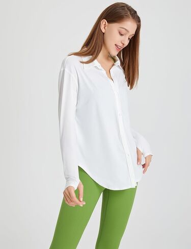 miswek Button Down Shirts for Women Long Sleeve Women's Summer Blouses Sports Shirt Loose Long Tops in Saudi Arabia