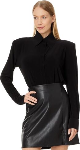 Norma Kamali Women's Nk Shirt W/Shoulder Pads in Saudi Arabia