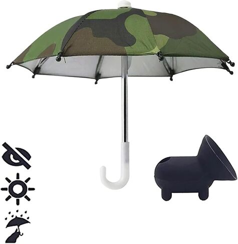 AXLORP Phone Umbrella for Sun - Cell Phone Umbrella Sun Shade Suction Cup Stand, Mobile Phone Holder with Universal Adjustable Anti-reflective Glare Blocking for Outdoor in Saudi Arabia