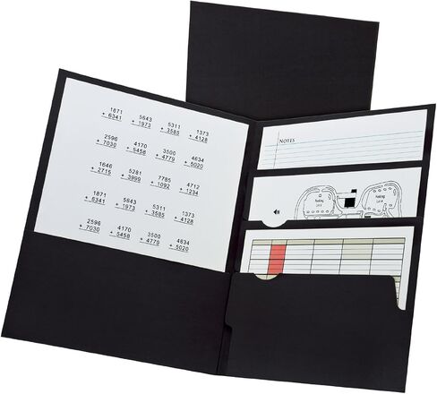 Oxford Divide it Up, 4 Pocket Folder, Black, Letter Size, 25 per Box (57403EE) in Saudi Arabia