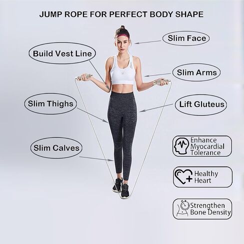 Jump Ropes for Fitness,Rope Skipping Kids,Jump Rope For Adults Lose Weighted,Best Cardio Workout & Endurance Training Gym in Saudi Arabia