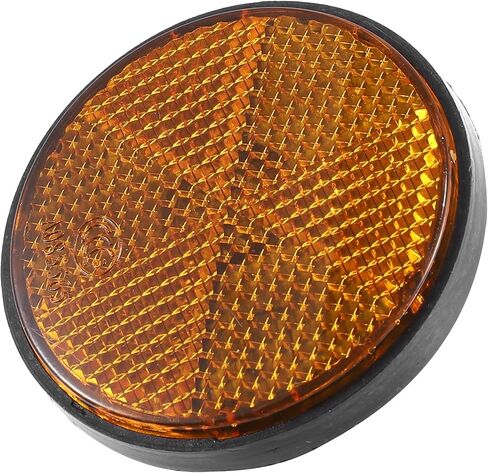 X AUTOHAUX 4 Pcs M6x1.0 Orange Red Plastic Universal Round Screw Mount Reflective Warning Reflector with Nut for Motorcycle Bike in Saudi Arabia
