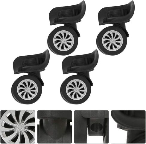 BESPORTBLE 4 قطع من عجلات حقيبة الأمتعة وعجلات دوارة بديلة لحقائب السفر وعجلات حقائب السفر ومجموعة إصلاح المحامل البلاستيكية لمجموعات الأمتعة in Kuwait