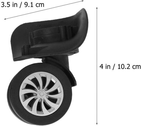 BESPORTBLE 4 قطع من عجلات حقيبة الأمتعة وعجلات دوارة بديلة لحقائب السفر وعجلات حقائب السفر ومجموعة إصلاح المحامل البلاستيكية لمجموعات الأمتعة in Kuwait