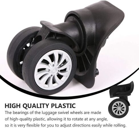 BESPORTBLE 4 قطع من عجلات حقيبة الأمتعة وعجلات دوارة بديلة لحقائب السفر وعجلات حقائب السفر ومجموعة إصلاح المحامل البلاستيكية لمجموعات الأمتعة in Kuwait